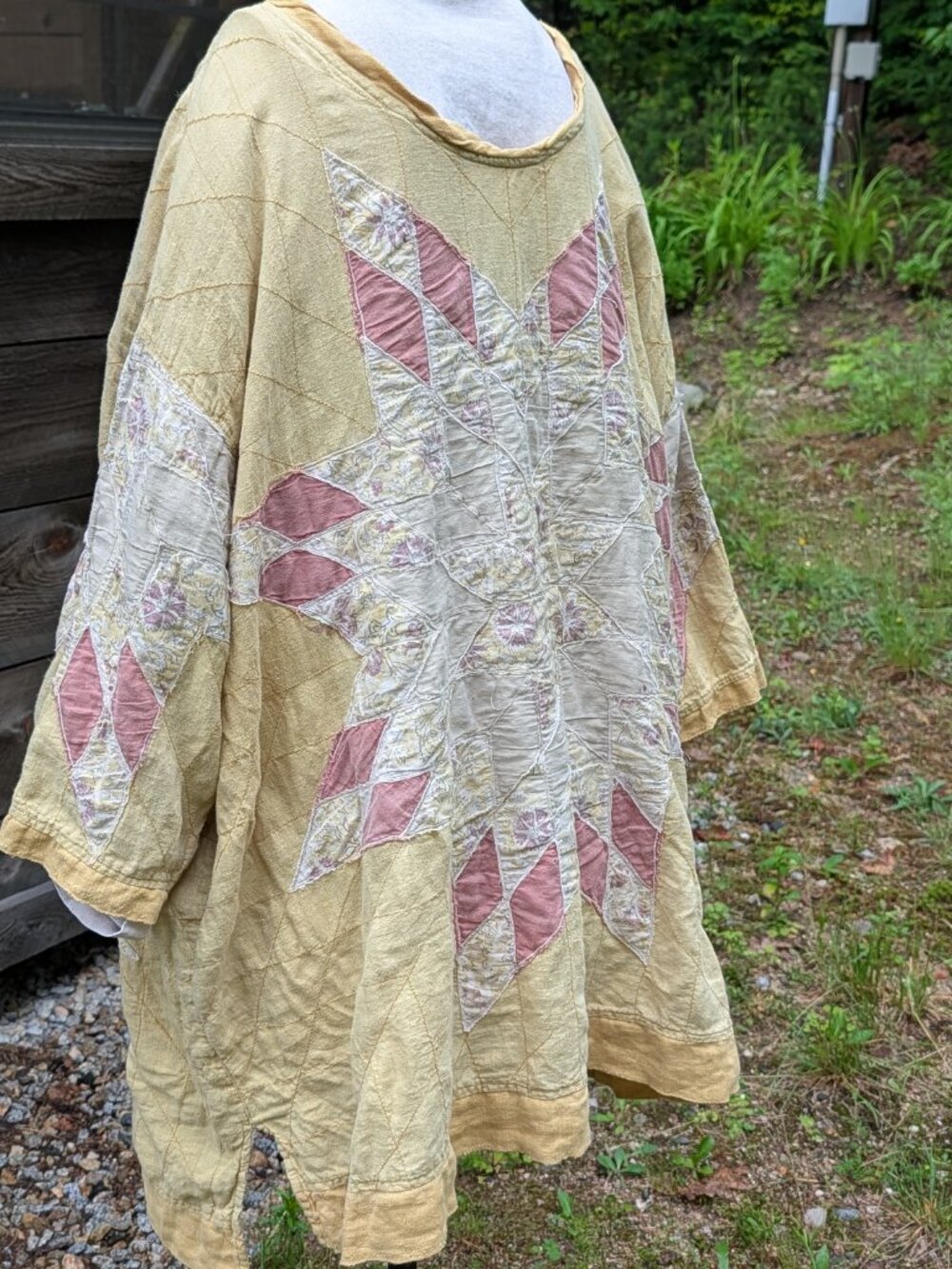 Quilted Oversized Francis Top - Yellow